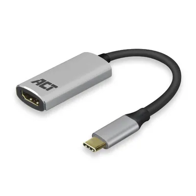 Immagine prodotto di ACT Adattatore da USB-C a HDMI femmina, 4K @ 60Hz, lunghezza cavo 0,15 m, custodia in alluminio ADATTATORE USB-C-HDMI 0,15M 4K (AC7010)
