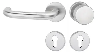 Produktbild von Aptec 1801/2073/3127 Wechsel Rosettengarnitur Edelstahl matt PZ (Richtung: DIN links) Richtung: DIN links