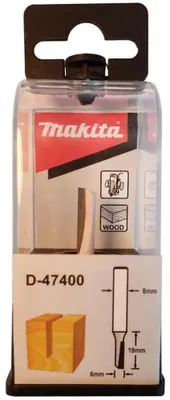 Zdjęcie produktu dla Makita frez do rowków jednoostrzowy 6mm frezarka górnowrzecionowa D-47400