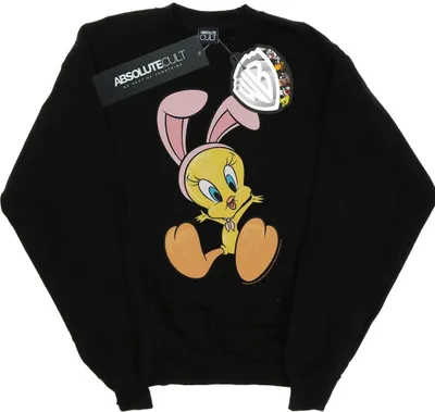Produktbild von Looney Tunes - "Tweety Pie Bunny Ears" Sweatshirt für Herren BI33217 (S) (Schwarz)