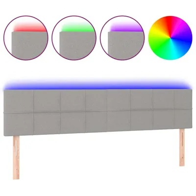 Obrázek produktu pro vidaXL LED čelo světle šedé 160x5x78/88 cm látka