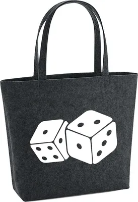 Produktbild von Huuraa Filzshopper Würfel Dice 22 Liter Charcoal Melange Filztasche Geschenkidee