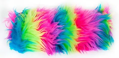 Produktbild von Felliges Federmäppchen mit Reißverschluss, in Regenbogenfarben – Memoris
