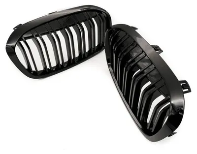 Image de Grille de calandre BMW 2 F46 double, noir brillant