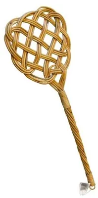 Immagine prodotto di Battitappeto in rattan - Sistema a 3 colpi per la pulizia di tappeti leggeri e pesanti