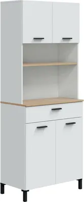 Immagine prodotto di Dmora Credenza Florent 40x72x185h cm Bianco, un Cassetto 5 Vani