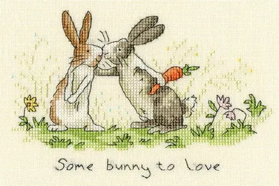 Produktbild von Bothy Threads Kreuzstich-Set "Ein Hase zum Lieben", 12x18cm, XAJ3, Zählmuster