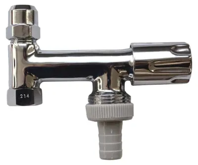 Immagine prodotto di Valvola a Squadra Doppia Comfort 3/8", 10 mm, 3/4"x53mm per Sanitari e Riscaldamento