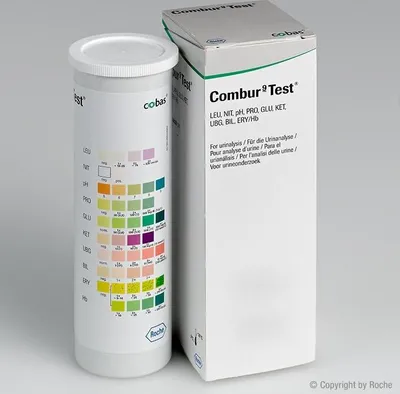 Obrázek produktu pro Roche | Testovací proužky na moč Combur®-9 Test - 100 kusů akce