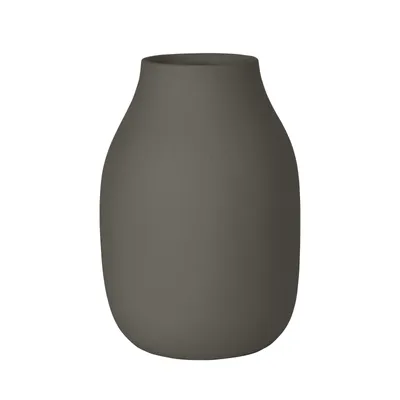 Obrázok produktu pre Blomus váza Colora L, dekoratívna váza, váza na kvety, keramika, oceľovo sivá, 20 cm, 66208
