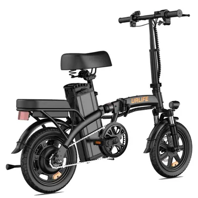 Produktbild von URLIFE F1L Klappbares E-Bike für Erwachsene, 250-W-Motor, 48 V 7,5 Ah Akku, 14-Zoll-Reifen, Elektrofahrrad für den Stadtverkehr