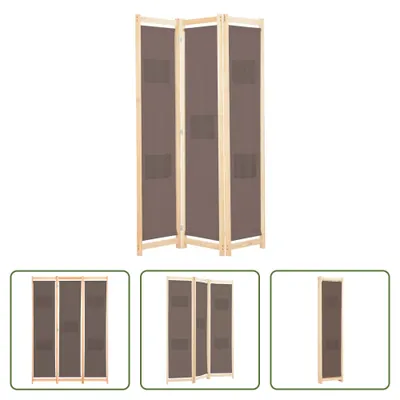 Immagine prodotto di The Living Store Divisorio 3 pezzi marrone 120 x 170 x 4 cm tessuto