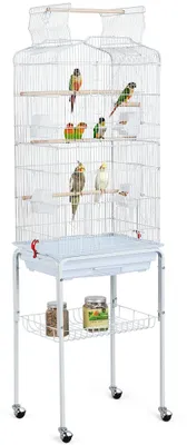 Produktbild von Yaheetech XXL Vogelkäfig Vogelbauer Wellensittich Kanarien mit Freisitz und Zube