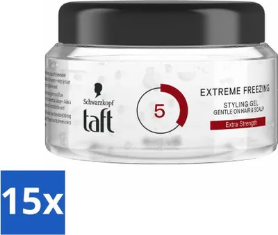 Zdjęcie produktu dla Taft - Extreme Freezing 5 - Żel do stylizacji - Icy Control - 200 ml - Value pack - 15 szt
