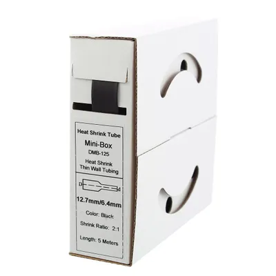 Immagine prodotto di 5 m di guaina termorestringente 12,7 mm>6,4 mm nera
