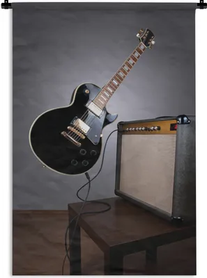 Produktbild von MuchoWow® Wandteppich Wandbehang Eine schwebende E-Gitarre 120x180 cm Tapisserie Dekoration Wandtuch - Schlafzimmer - Dekorationen für das Haus