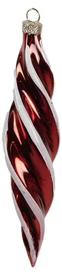 Immagine prodotto di Guaina natalizia Clayre & Eef Ø 4x17 cm in vetro bianco rosso