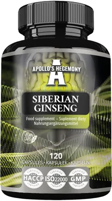 Produktbild von Sibirischer Ginseng 500 mg - 120 Vegane Kapseln