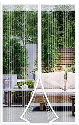Productafbeelding van PromoHome® Magnetisch vliegenhor voor deuren, 120 x 220 cm - Bescherming tegen insecten - Eenvoudig te installeren zonder boren
