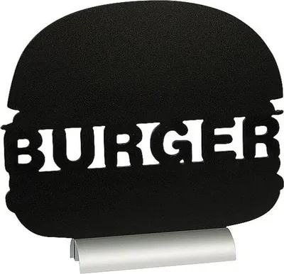 Produktbild von BURGER Tischbeschriftungstafel mit Marker, Aluminiumständer
