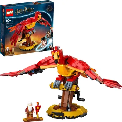 Produktbild von LEGO 76394 Harry Potter Fawkes, Dumbledores Phönix, Fanartikel, Geschenk
