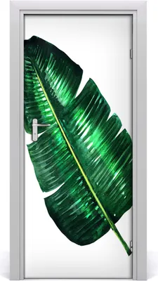 Produktbild von Tulup Türaufkleber 85x205 cm Dekorative Aufkleber Selbstklebend Wasserdichte Tapete Abnehmbar Schlafzimmer Wohnzimmer Wohnkultur - Bananenblatt