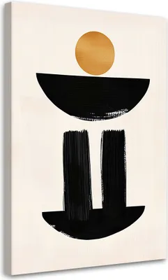 Produktbild von Leinwandbild Geometrische Figuren Abstraktion 60x90 Feeby Beige bild für die wand bereit zum aufhängen
