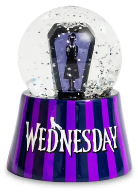 Mini-Schneekugel Wednesday Addams leuchtend, 3 Zoll, Keramik