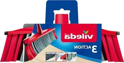 Zdjęcie produktu dla Szczotka Besem firmy 3Action – połączenie 3 rodzajów włosia – do kurzu, grubego brudu i włosów oraz do narożników.