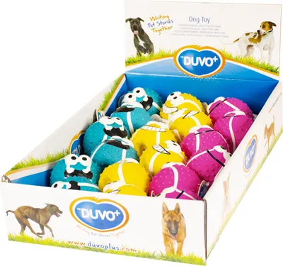 Produktbild von Duvo+ Hundespielzeug Latex Tennisball Smiley, Maße: 6,5 cm