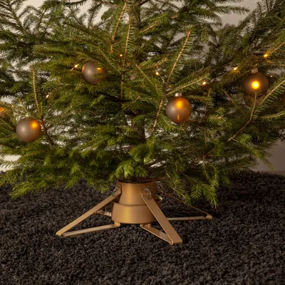 Christbaumständer FYNN - Stammdurchmesser 3,5-8,5cm - Höhe bis 2,6m -  Wassertank 0,9 - gold