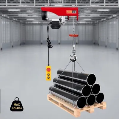 Produktbild von Stahldrahtseilzug – Elektrisch – 1600 W – Tragfähigkeit: 500 bis 1000 kg – Industrieller Hebekran