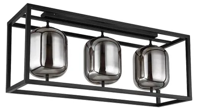 Produktbild von Deckenleuchte, schwarz, Glas rauch, L 77 cm