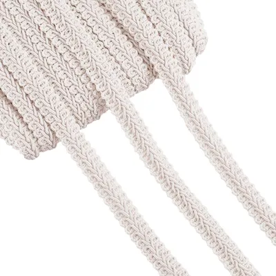 Produktbild von Vlechtband für DIY - Weißes Polyester-Gewirke - 25 Meter