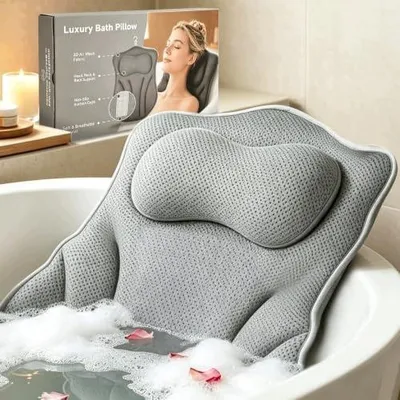 Zdjęcie produktu dla Poduszka do wanny ergonomiczna spa z przyssawkami szybkoschnąca