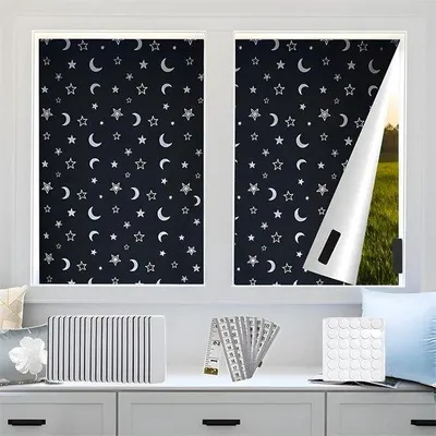 Produktbild von Famanu Verdunkelungsgardine 300x145cm Tragbar Rollgardine Verdunkelnd - Lineal & Klettband - Befestigung Ohne Bohren
