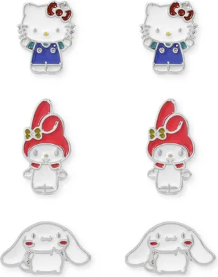 Immagine prodotto di Hello Kitty & Friends Set di 3 orecchini Colorati Taglia unica Sanrio