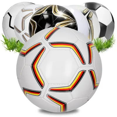 Immagine prodotto di Pallone da calcio "Germania" - Un regalo per i veri appassionati di calcio - Taglia 5, perfetta per segnare gol - Pallone sportivo per allenamenti al chiuso e all'aperto - Pallone da calcio perfetto, bianco con i colori della Germania
