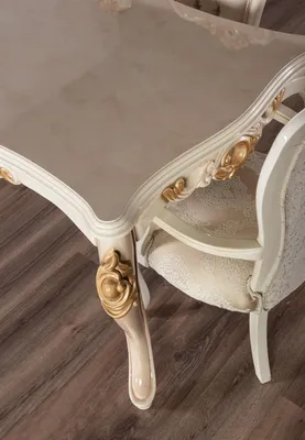 Produktbild von Esstisch Garnitur Gruppe Esszimmer Tisch Stuhl Set Anrichte Spiegel 6tlg
