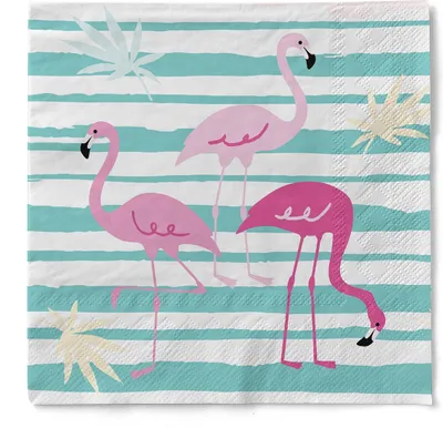 Produktbild von Sovie HOME Serviette Flamingo aus Tissue 33 x 33 cm, 3-lagig, 20 Stück