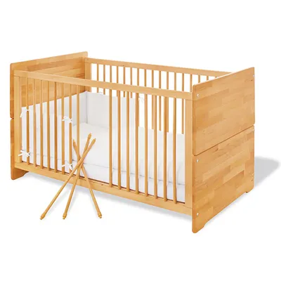 Produktbild von Pinolino 3-teiliges Kinderzimmer "Natura"(Kinderbett, Wickelkommode, Kleiderschrank),  102174XG, extrabreit