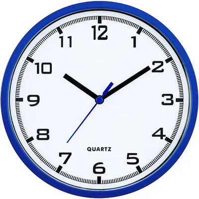Produktbild von MPM-Quality Wanduhr Barag rund 200 mm Kunststoff Blau