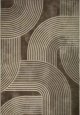 Zdjęcie produktu dla Nowoczesny skandynawski dywan z geometrycznym wzorem 190x240 taupe