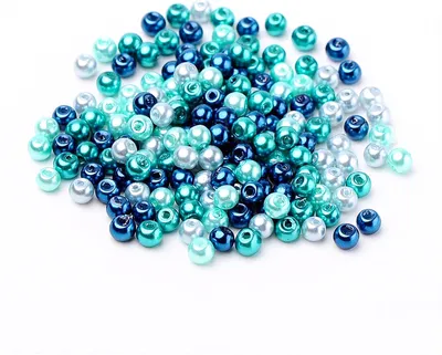 Produktbild von 400 Glas-Perlen 4mm Fädelperlen Bastelperlen Schmuckperlen Glasperlen Farbmix, Farbe:Farbmix 7