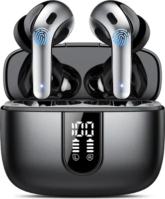 Produktbild von Kabellos Bluetooth 5.3 mit 50H Tiefer Bass, 2024 Neue Noise Cancelling Earbuds mit 4 ENC Mic, IPX7 Wasserdicht USB-C