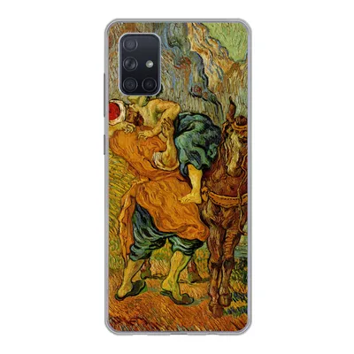 Produktbild von MuchoWow® Handyhülle Schutzhülle Hülle für Samsung Galaxy A71 Der barmherzige Samariter - Vincent van Gogh Silikon Softcase Handy Hülle - Kartenbesitzer