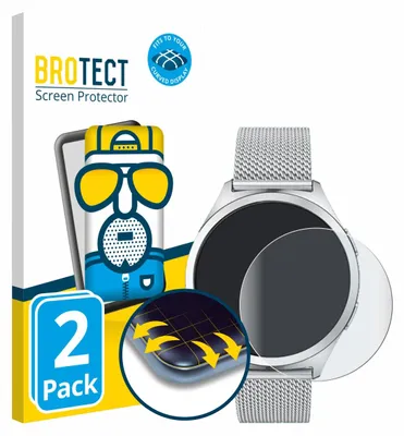 Produktbild von 2x BROTECT Fullscreen Schutzfolie für NONGAMX Smartwatch 1.27" Displayschutz Folie Fullcover Matt Entspiegelungsfolie