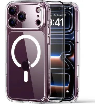 Produktbild von Set: Handyhülle, Glas für iPhone 18 Pro / 17 Pro, ESR Classic Hybrid mit MagSafe & Tempered Glass, Transparent