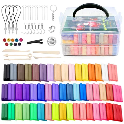Imagen del producto de Set de Arcilla Polimérica con 50 Colores y Accesorios para Proyectos Creativos