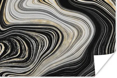 Produktbild von MuchoWow® Poster Achatstein - Marmor - Gold - Edelsteine 120x80 cm - Bilder